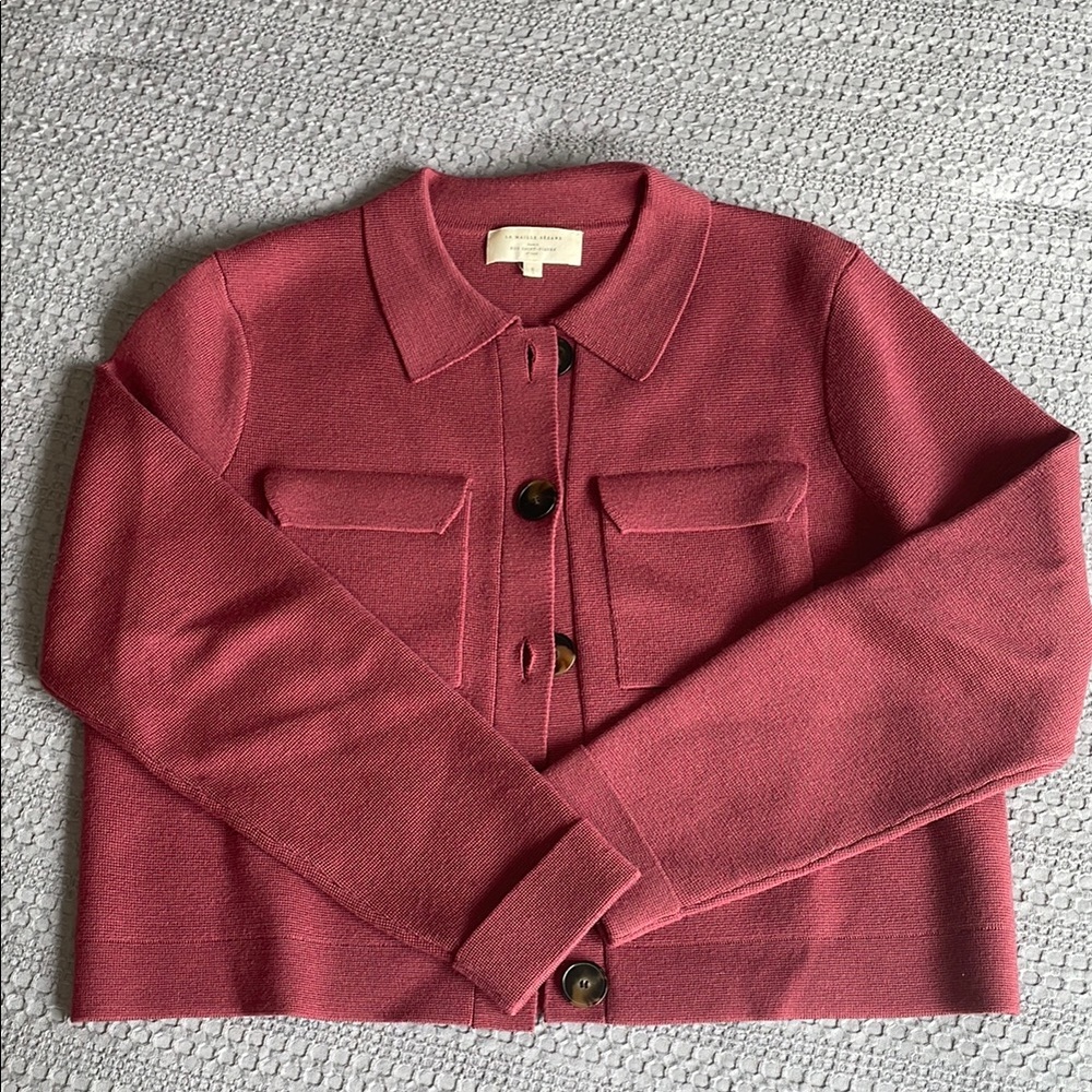 Sézane Betty rosewood Cardigan Sweater